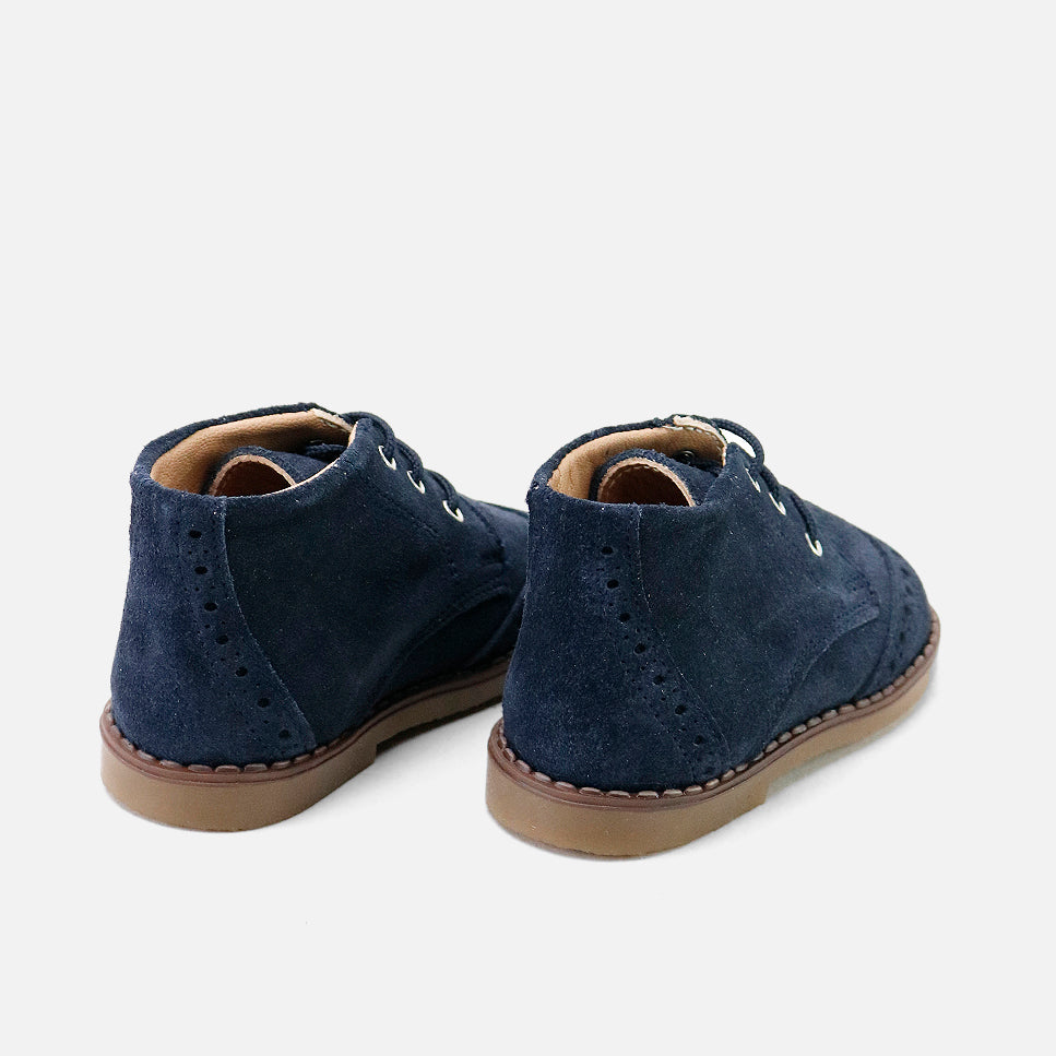 Blue English leather chopped boot | Eli 1957