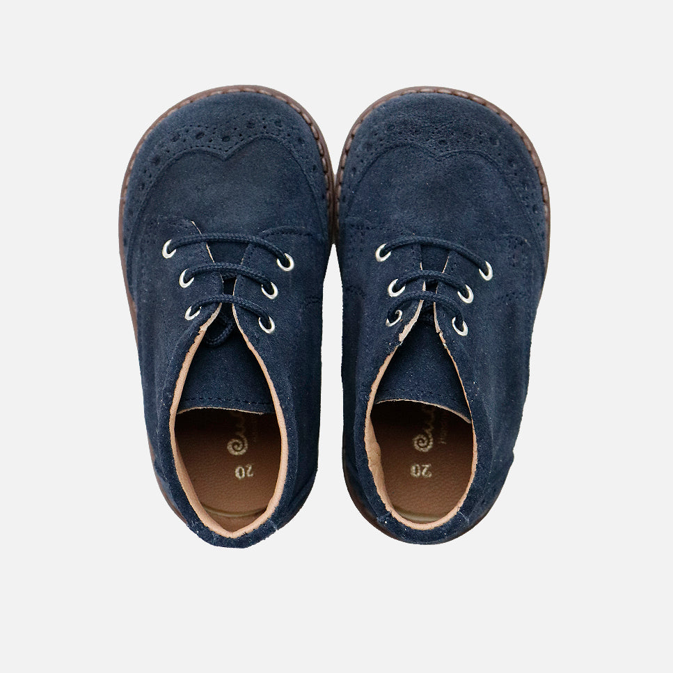 Blue English leather chopped boot | Eli 1957