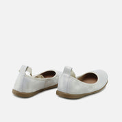 Ballerina Shoes with Elastic Ribbons Puntini Beige Elibasic | Eli 1957