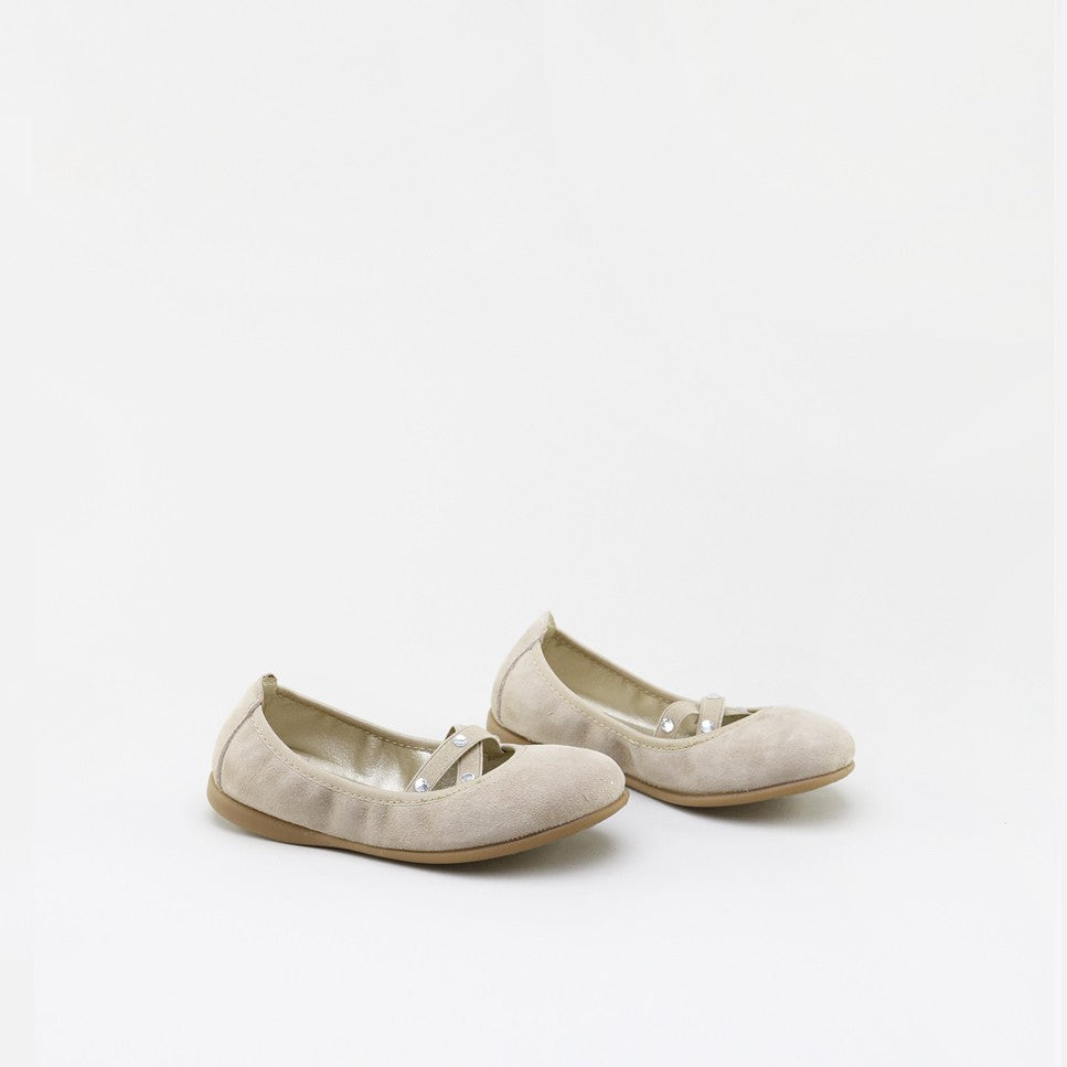 Bailarinas Cristales Ante Taupe | Eli 1957 - Eli 1957 | Shoes from Spain