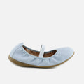 Elibasic Light Blue Suede Elastic Ballerinas | Eli 1957