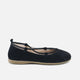 Elibasic Black Suede Elastic Ballerinas | Eli 1957