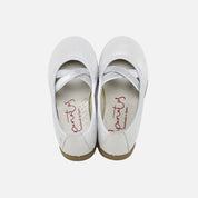 Silver Crystal Elastic Ballerinas by Eli 1957