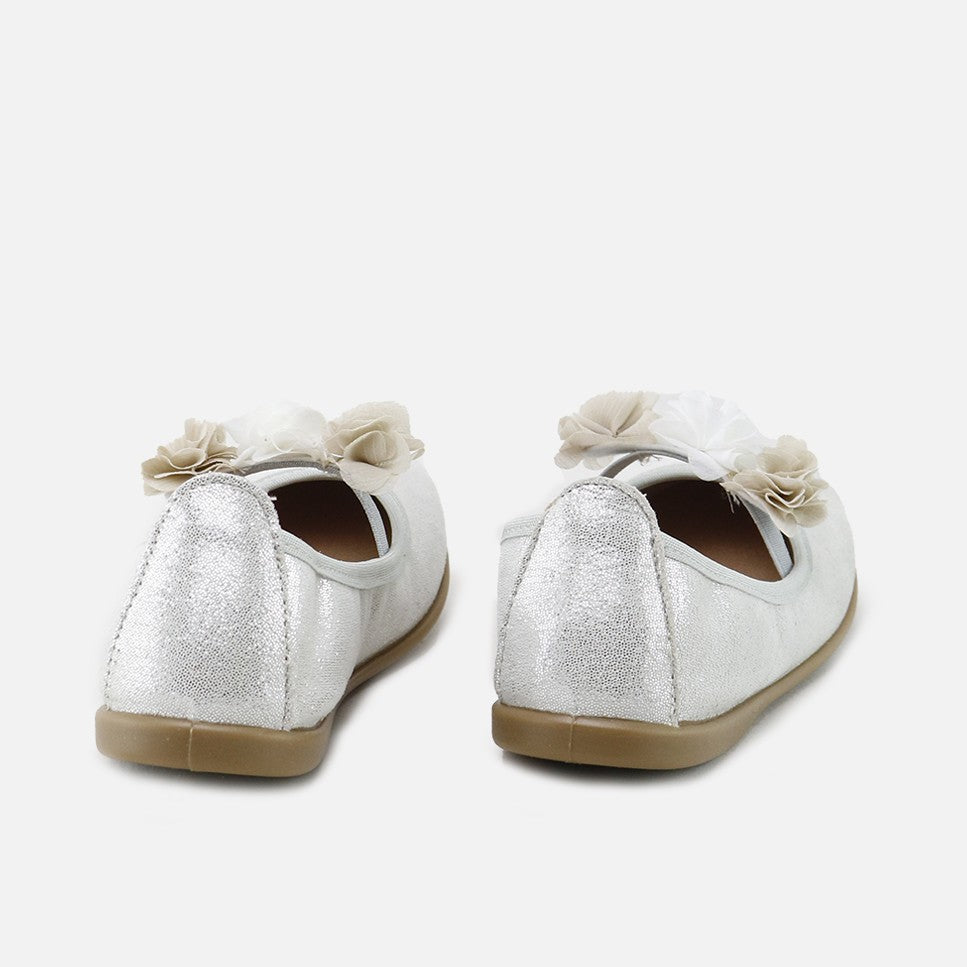 Elibasic Silver Flower Ballerinas | Eli 1957