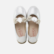 Elibasic Silver Flower Ballerinas | Eli 1957