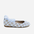Light Blue Tulle Linen Ballerinas Papanatas | Eli 1957