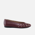 Burgundy Studded Ballerinas | Eli 1957