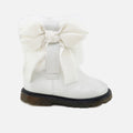 White Sibaritas Velvet Bow Boot | Eli 1957