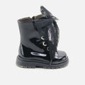 Black Patent Leather Plumeti Boot by Uno Sibaritas | Eli 1957