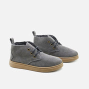 STIVALI SPORTIVI ALLACCIATI IN CAMOSCIO GRIGIO ELIBASIC