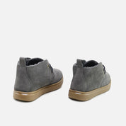 STIVALI SPORTIVI ALLACCIATI IN CAMOSCIO GRIGIO ELIBASIC