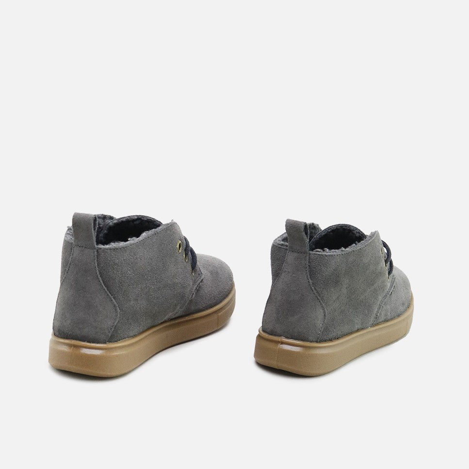 STIVALI SPORTIVI ALLACCIATI IN CAMOSCIO GRIGIO ELIBASIC