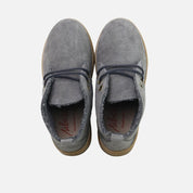 STIVALI SPORTIVI ALLACCIATI IN CAMOSCIO GRIGIO ELIBASIC