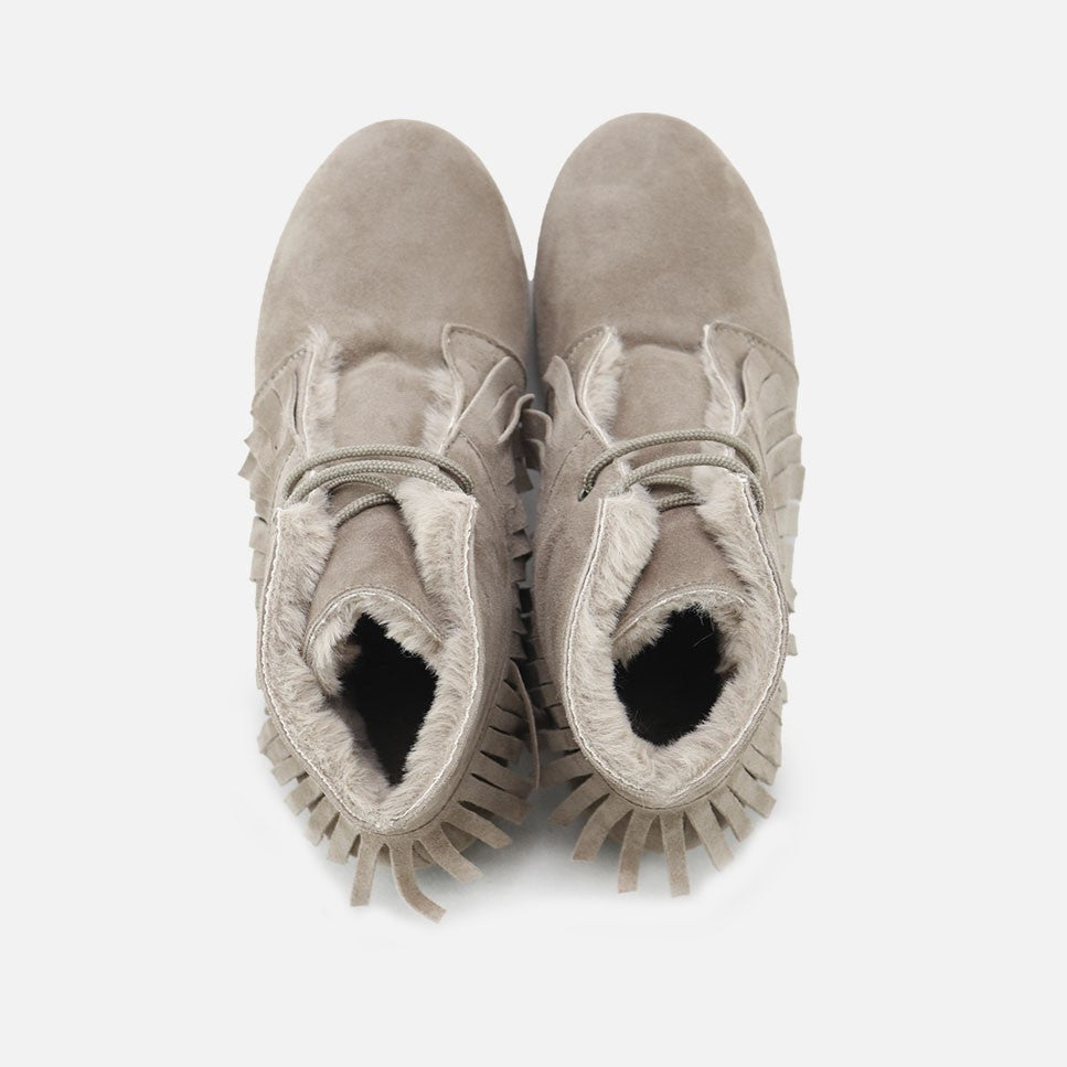 Bitter Fringed Walnut Papanatas Ankle Boots | Eli 1957