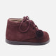Cute Burgundy Tassel First Steps Boot | Eli 1957