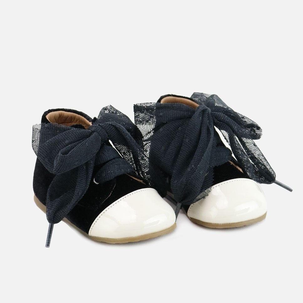 Cute Black Plumeti First Steps Boot | Eli 1957