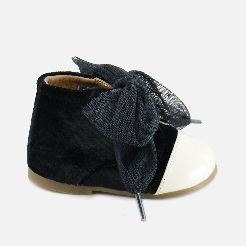 Cute Black Plumeti First Steps Boot | Eli 1957