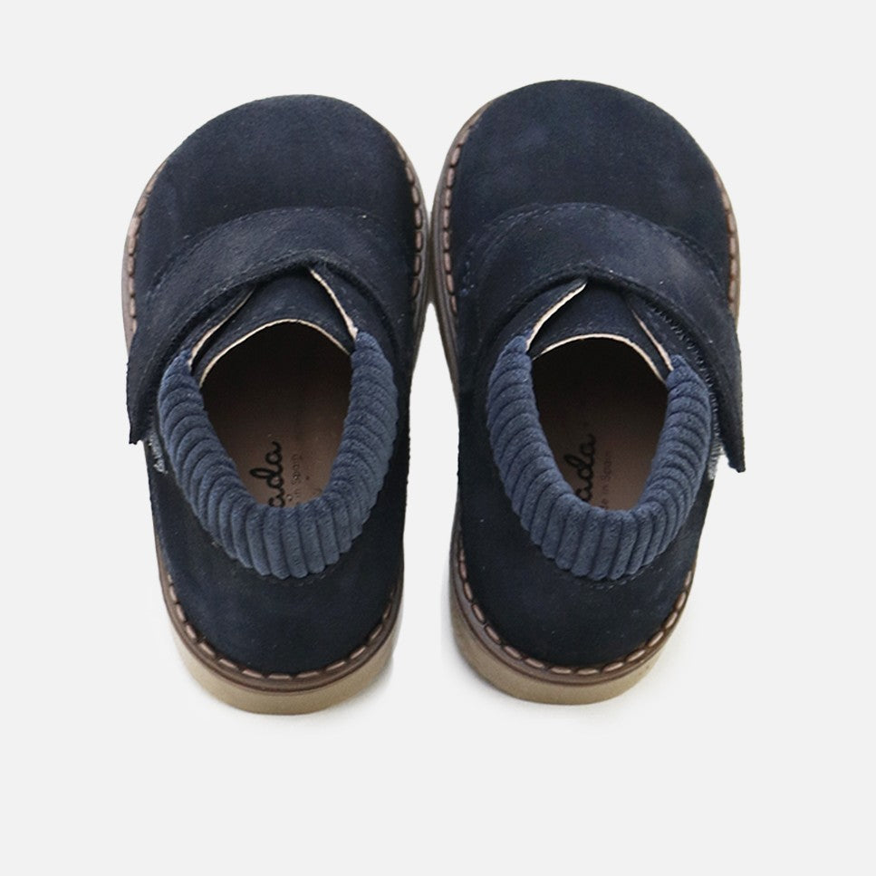 Cute Navy Blue Adhesive Closure Bootie | Eli 1957