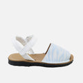 Elibasic Light Blue Flocked Menorcan Sandals | Eli 1957
