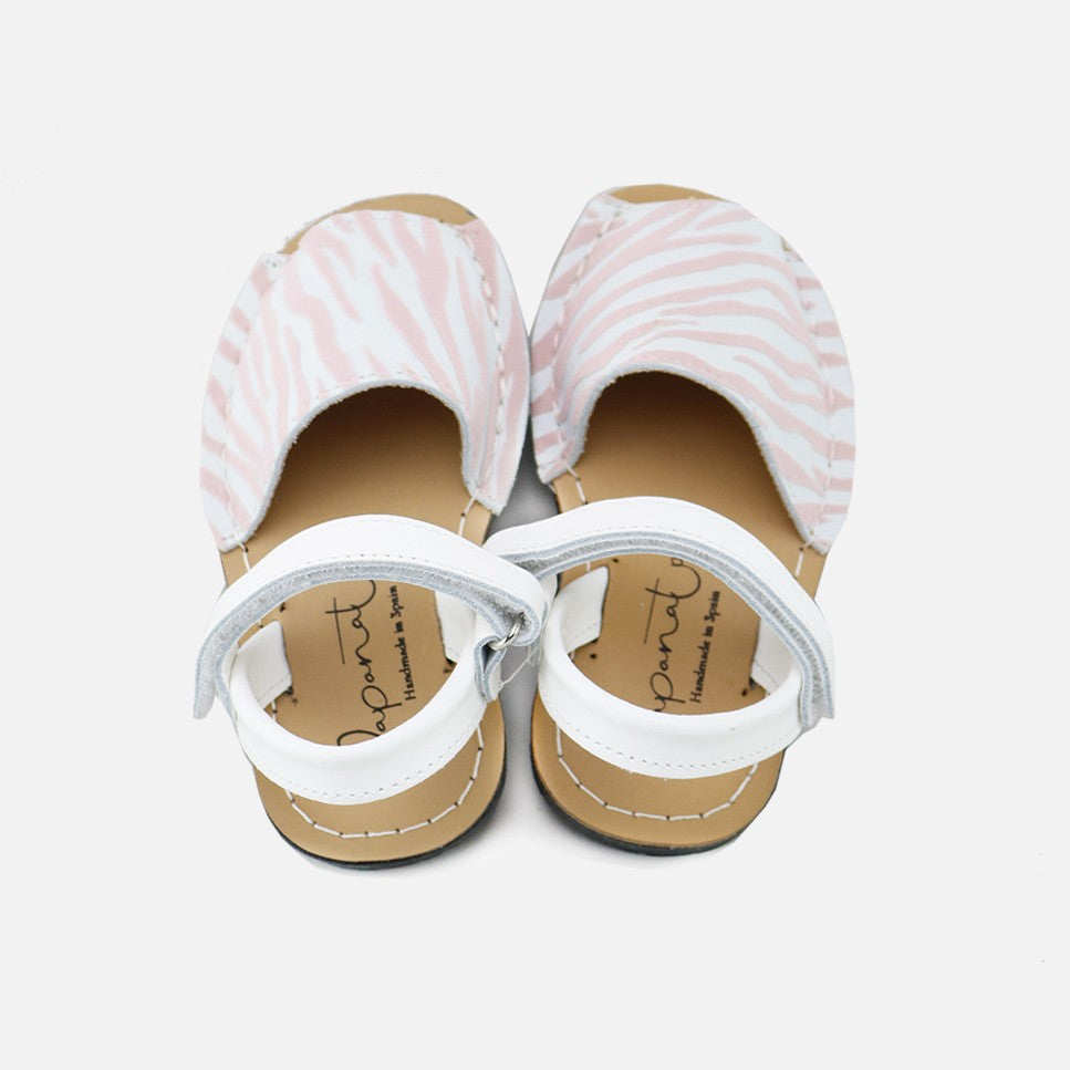 Elibasic Pink Flocked Menorcan Sandals | Eli 1957