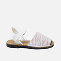 Elibasic Pink Flocked Menorcan Sandals | Eli 1957