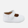 Cute White Scalloped Baby Mary Janes | Eli 1957