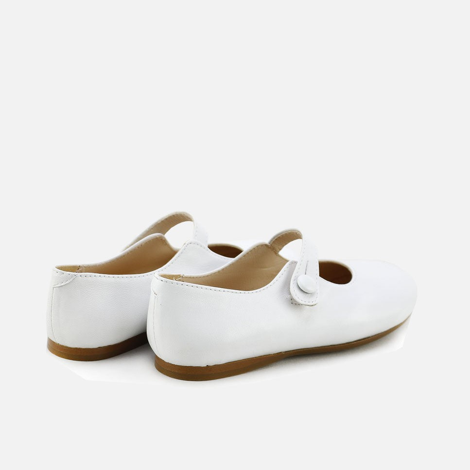 Classic White Button Mary Janes | Eli 1957