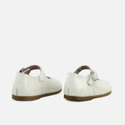 Beige Patent Leather Mary Janes by Eli 1957