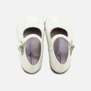 Beige Patent Leather Mary Janes by Eli 1957