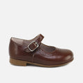 Classic Mary Janes in Brown Picados by Sibaritas | Eli 1957