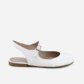 White Patent Leather Slingback Mary Janes | Eli 1957