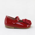 Cute Red Patent Leather Flower Mary Janes | Eli 1957