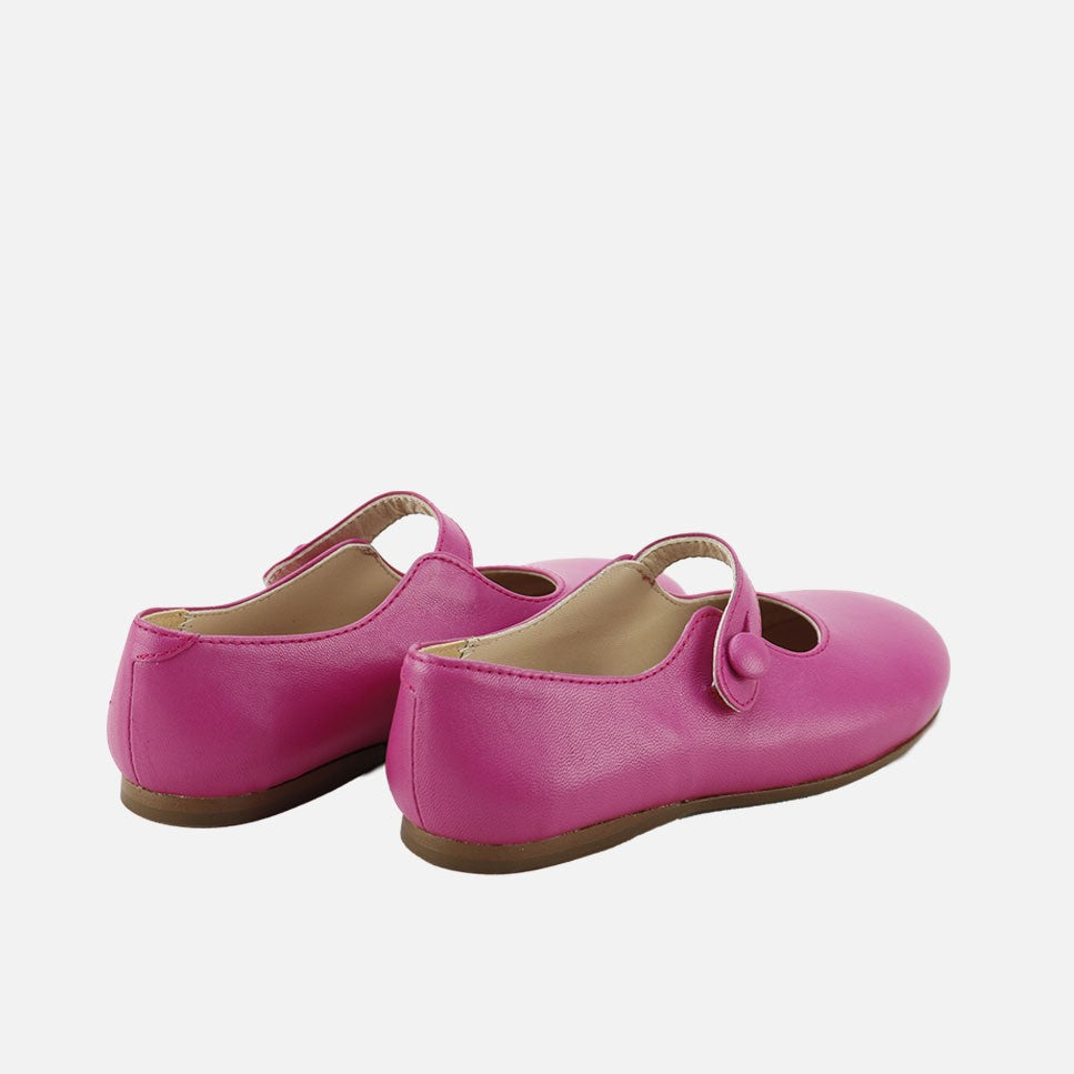 Classic Fuchsia Button Mary Janes | Eli 1957