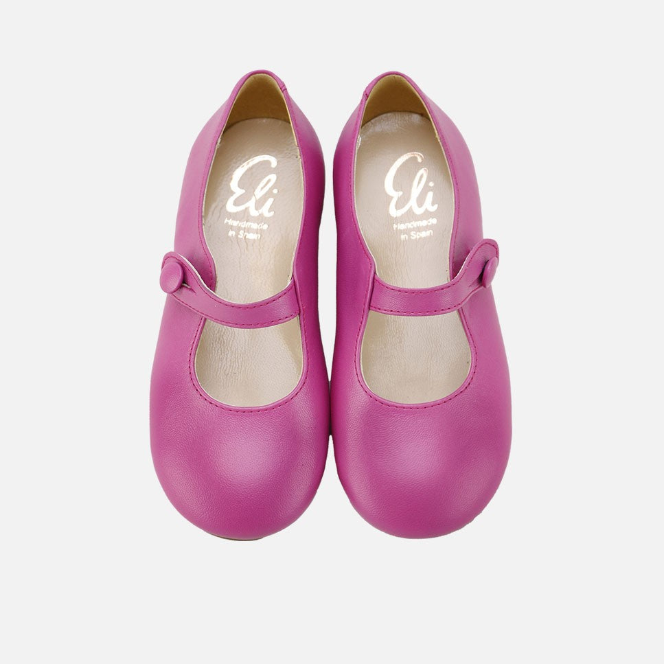 Classic Fuchsia Button Mary Janes | Eli 1957