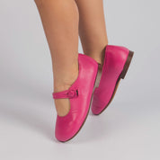 Classic Fuchsia Button Mary Janes | Eli 1957