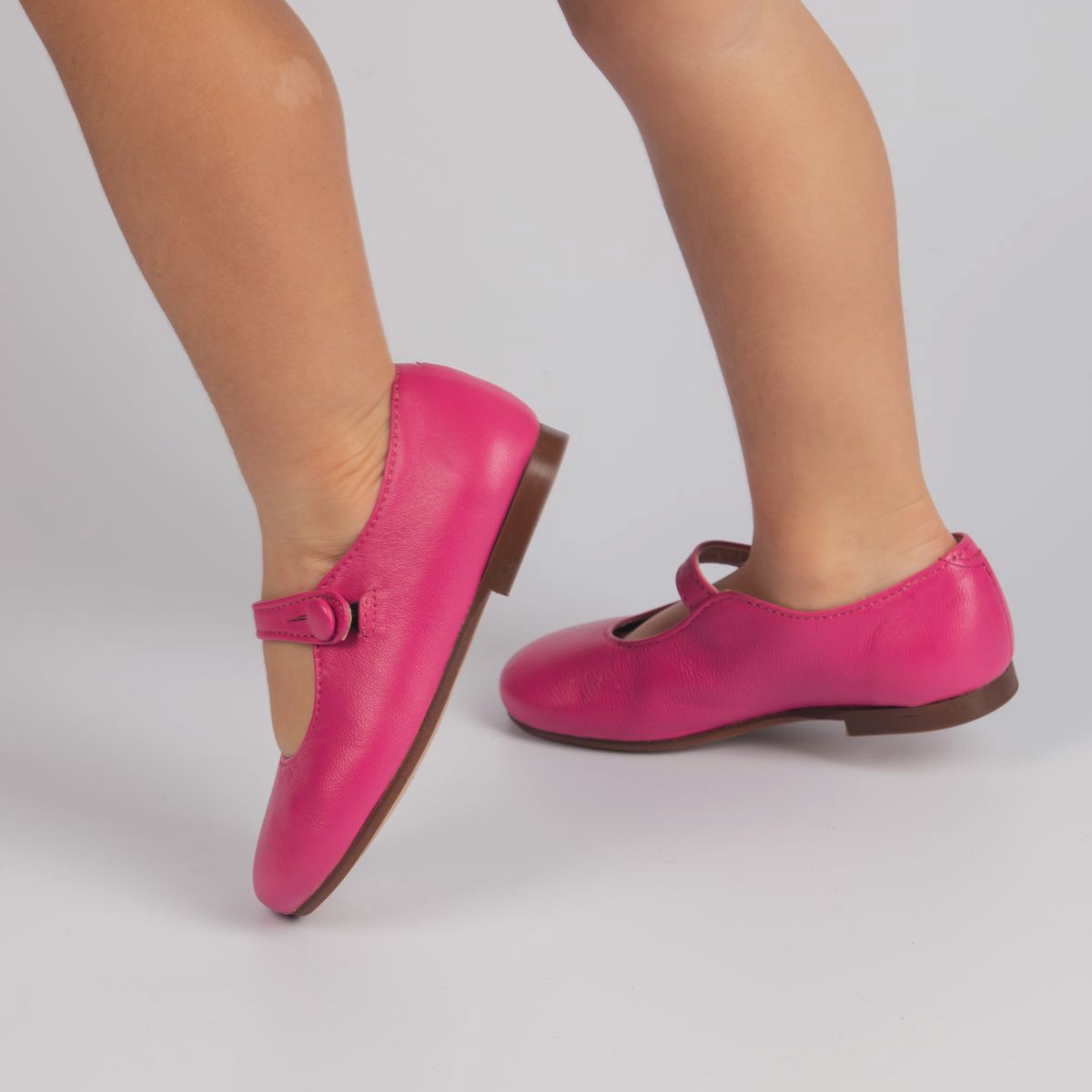 Classic Fuchsia Button Mary Janes | Eli 1957