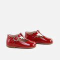 Cute Red Patent Leather Wave Mary Janes | Eli 1957