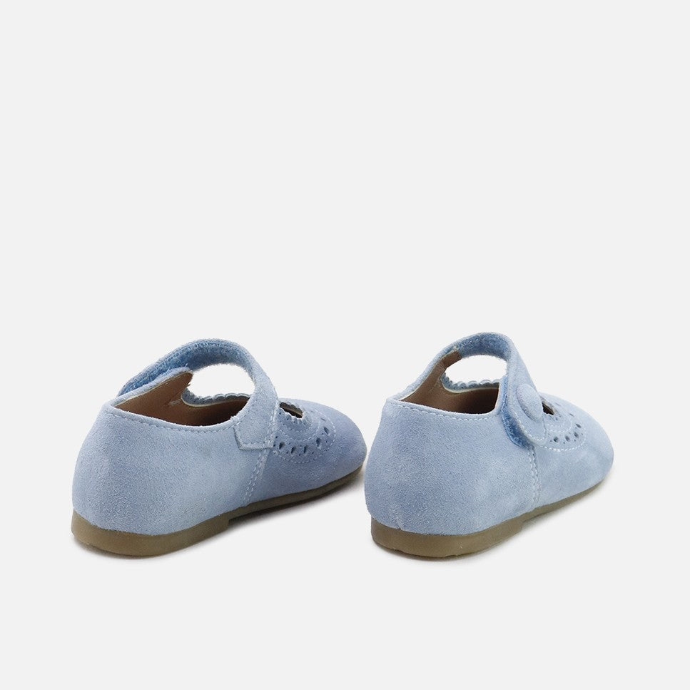 Bluefog First Steps Suede Chopped Mary Janes by Eli 1957