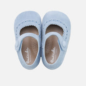 Bluefog First Steps Suede Chopped Mary Janes by Eli 1957