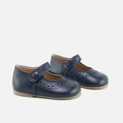 Cute Navy First Steps Choppy Mary Janes | Eli 1957