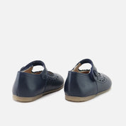 Cute Navy First Steps Choppy Mary Janes | Eli 1957