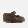 Cute First Steps Mocha Chopped Mary Janes | Eli 1957