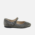 Papanatas Gray Wingtip Mary Janes