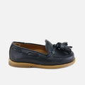 Sibaritas Black Leather Tassel Loafers | Eli 1957