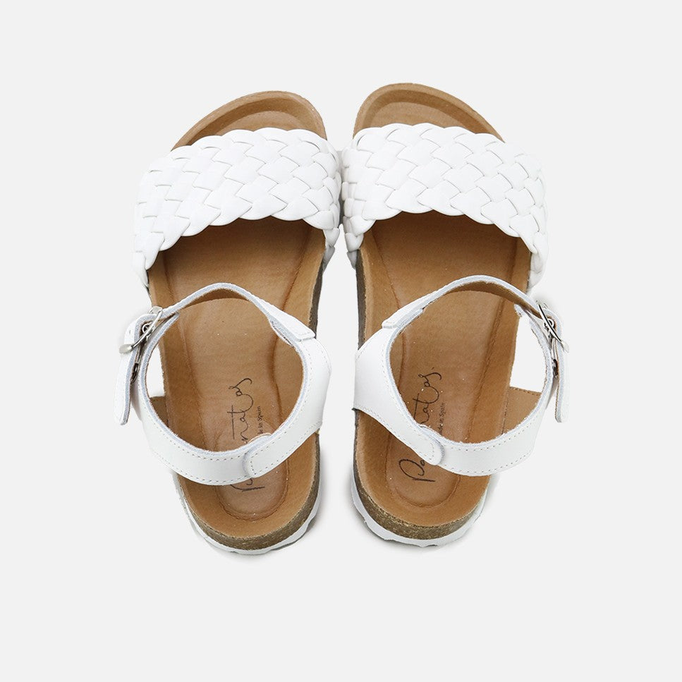 Elibasic White Bio Braid Sandals | Eli 1957