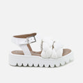 White Double Braid Bubble Sandals | Eli 1957