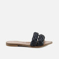Black Double Braid Sandals | Eli 1957