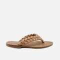 Camel Braided Slave Sandals | Eli 1957
