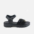 Papanatas Black Strappy Gel Sandals | Eli 1957