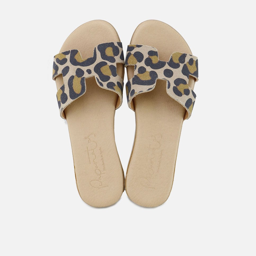 H Animal Print Gel Papanatas Sandals | Eli 1957
